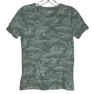 Gap Shirt‎ Womens XS Muted Green Camo Camouflage Tee Casual Urban Basic Comfy